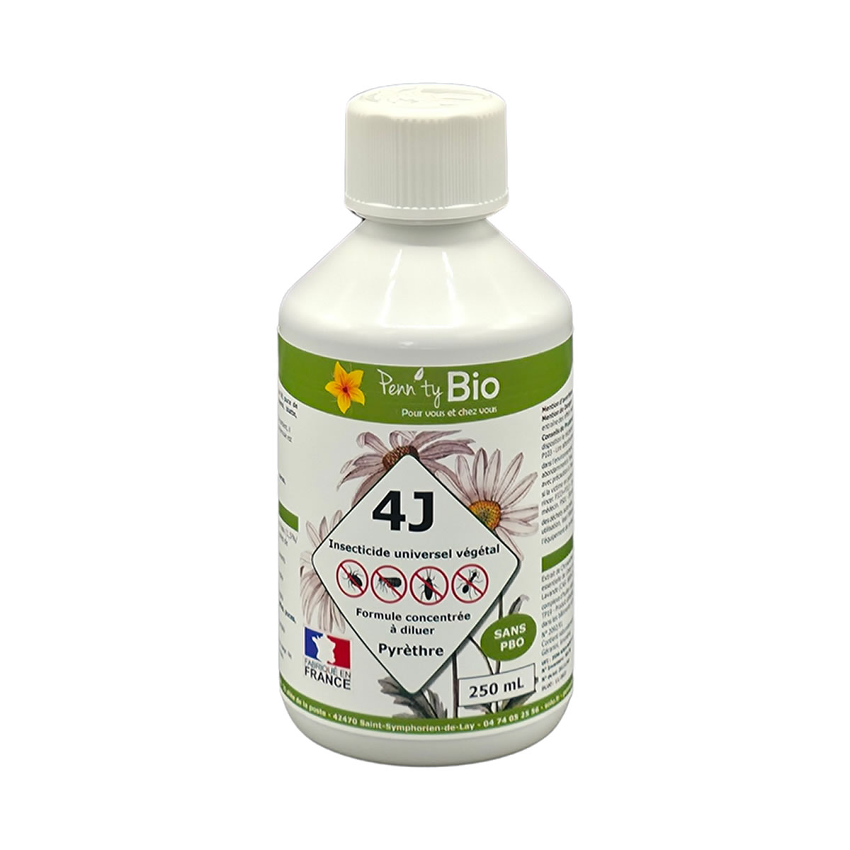 Insecticide 4J concentré - Tous insectes - 250ml