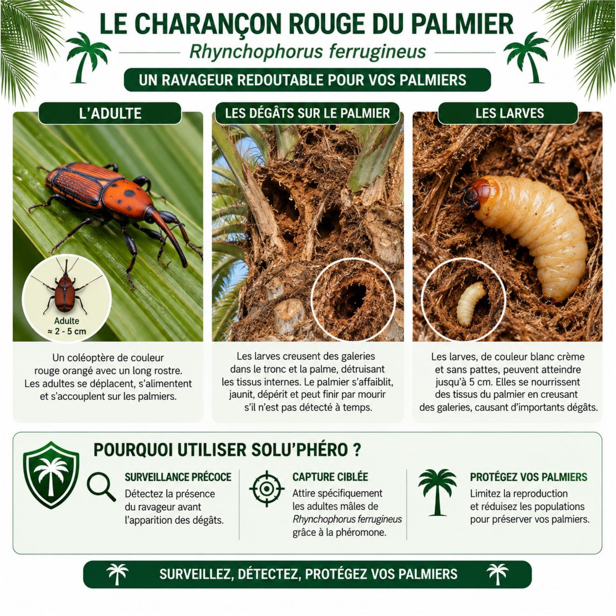 Piège à phéromone pour charançon rouge du palmier, PALMA TRAP - Ravageur
