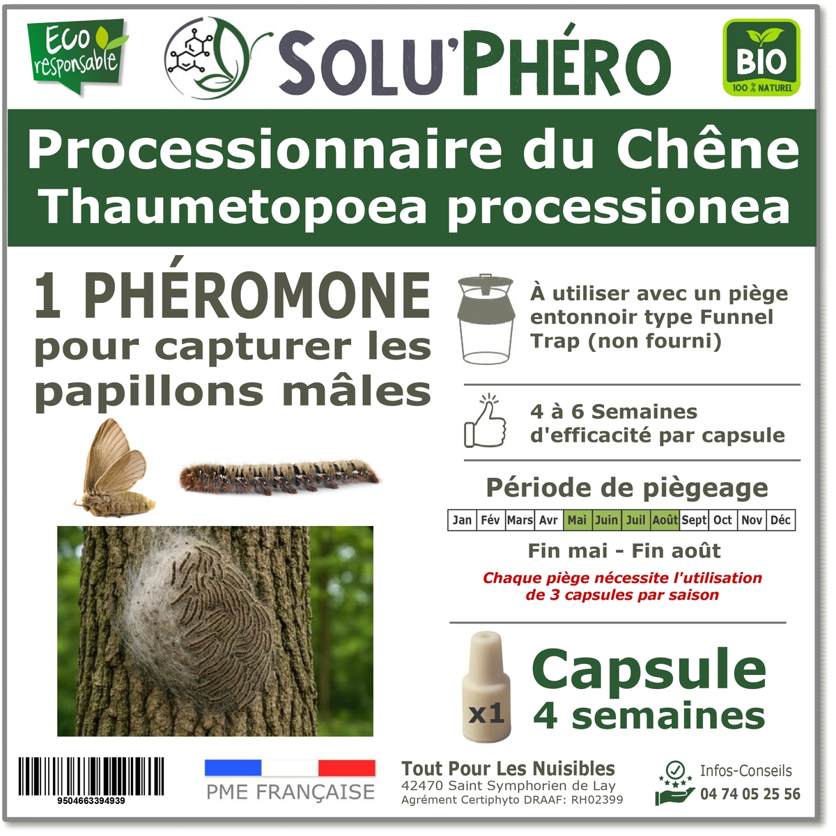 Soluphero - Phéromone processionnaire chêne par 1