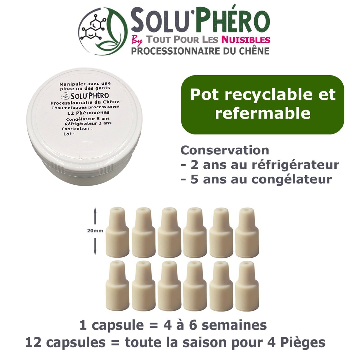 Pot Phéromone processionnaire chêne par 12