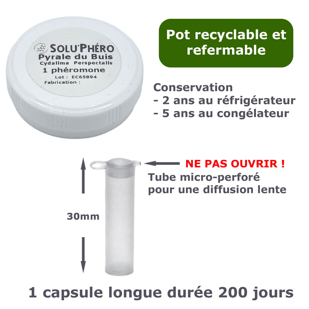 Capsule de phéromone pyrale du buis x1