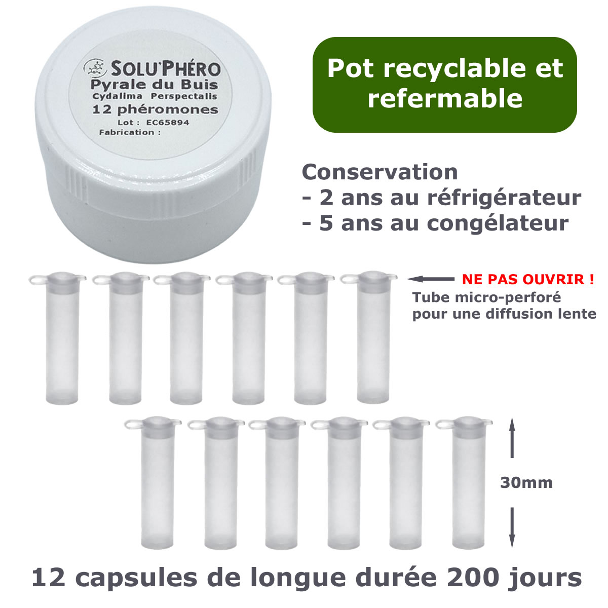 Capsule de phéromone pyrale du buis x12