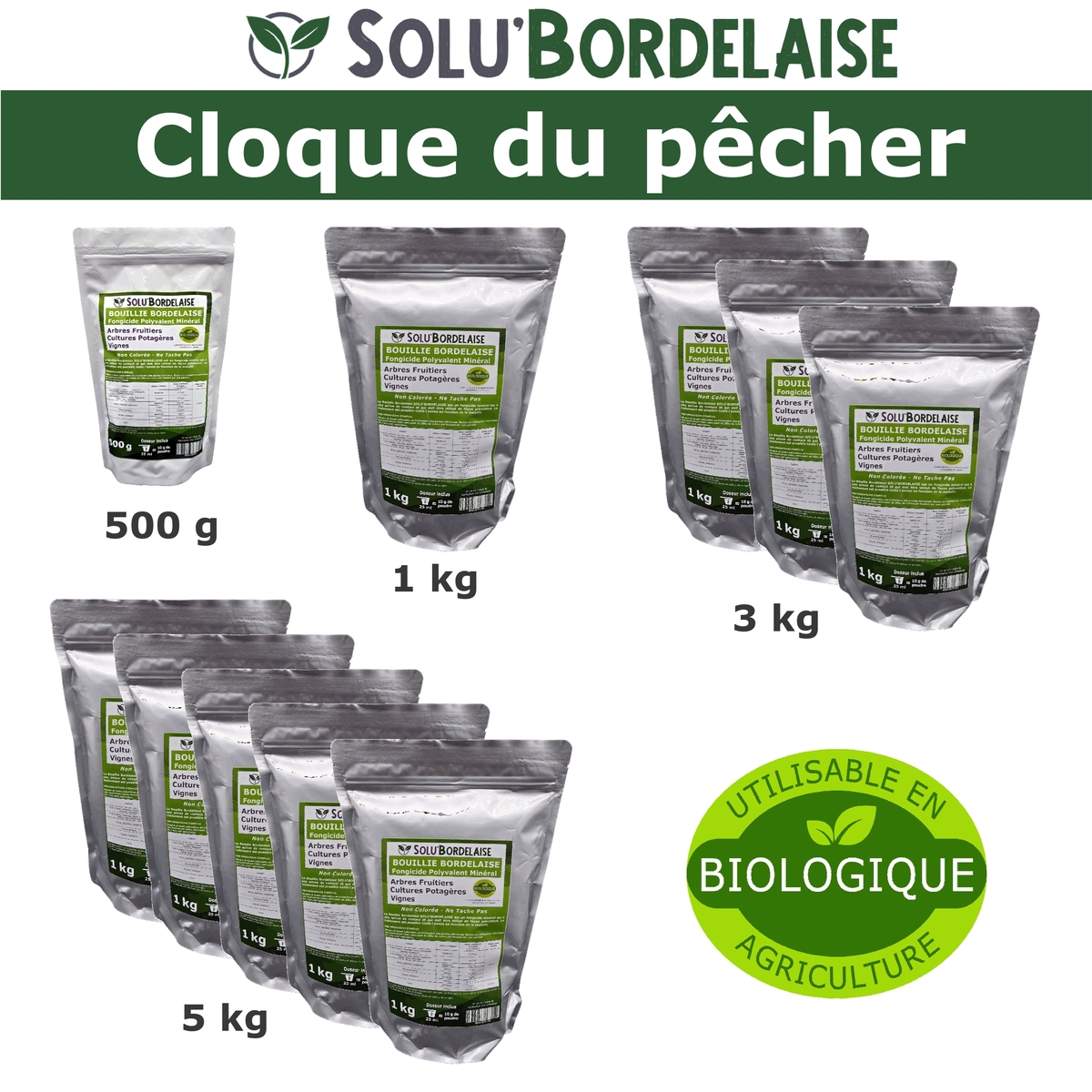 Bouillie Bordelaise Non Colorée spécial Cloque du Pêcher, SOLU'BORDELAISE