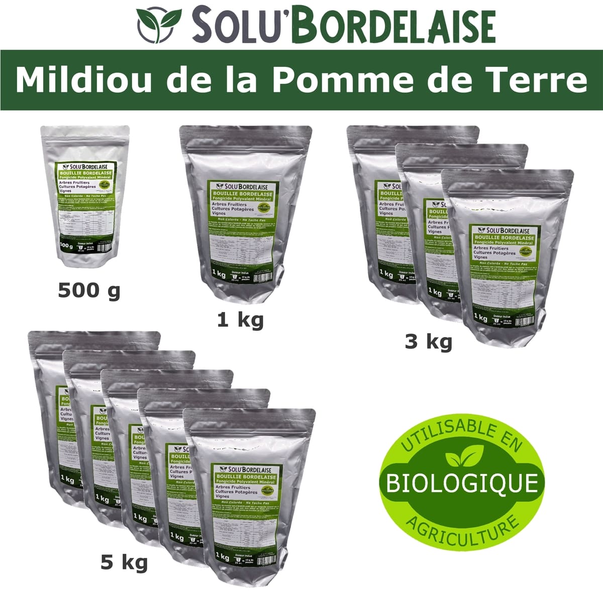Gamme Bouillie Bordelaise Non Colorée – Cultures Potagères, Pomme de Terre