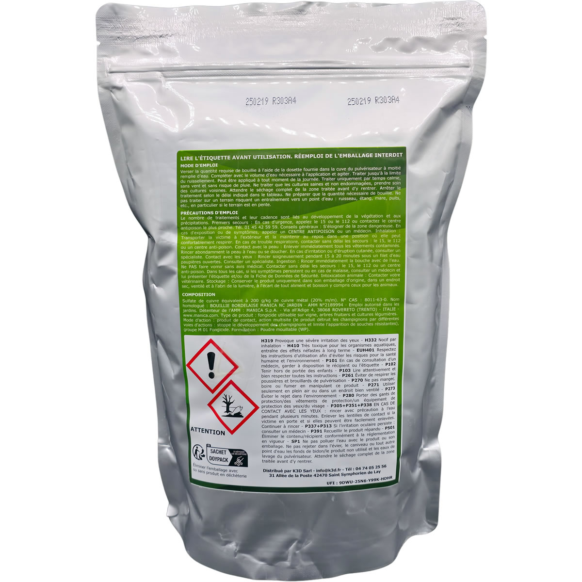 SOLU'BORDELAISE sachet informations 1kg