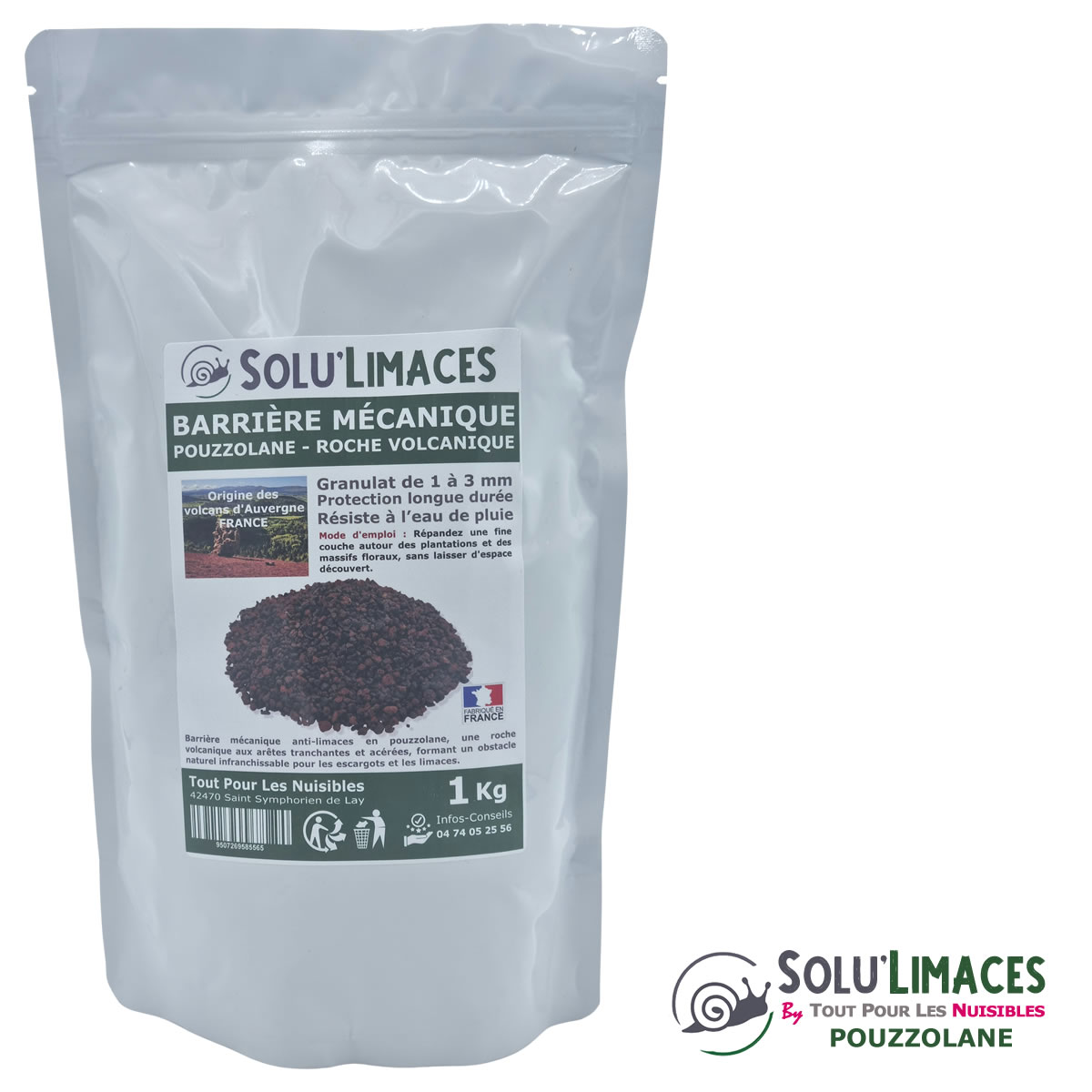 Sachet Pouzzolane SOLU'LIMACES - 1kg