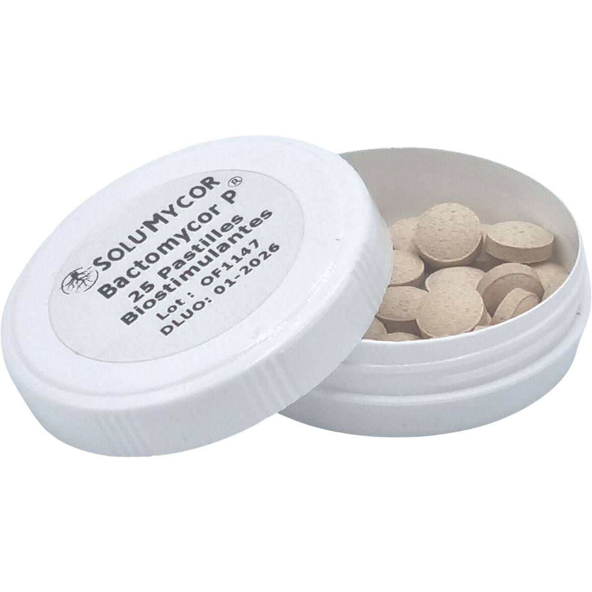 Comprimés biostimulants, SOLU'MYCOR Fleurs et graminées - 25 pastilles - boite