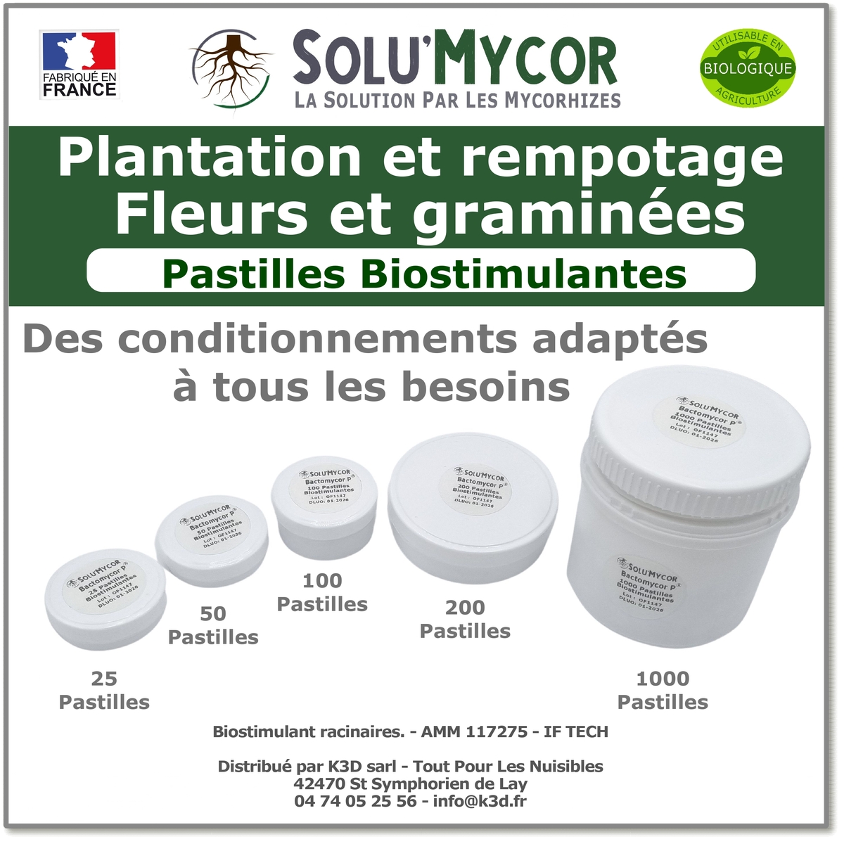 Gamme SoluMycor Pastilles Bio-stimulantes