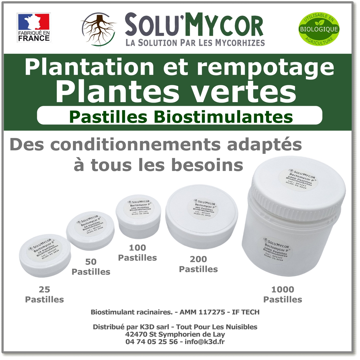 Gamme SoluMycor Pastilles Bio-stimulantes