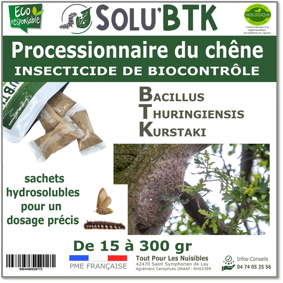 Label Master de la processionnaire du chêne