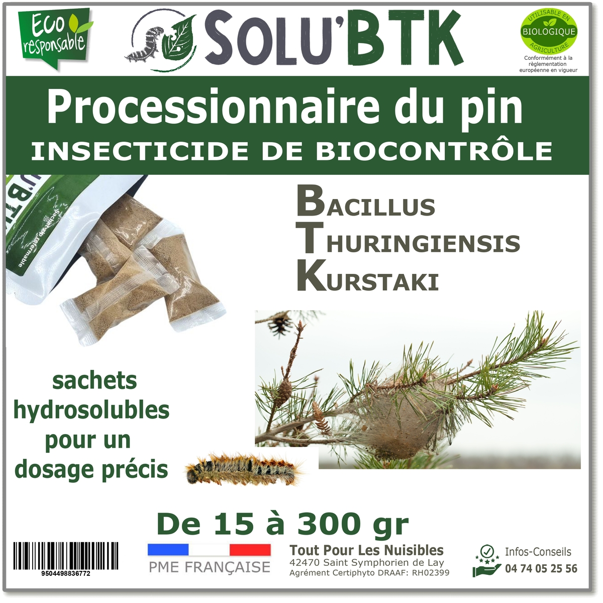 Label BTK chenille processionnaire du pin
