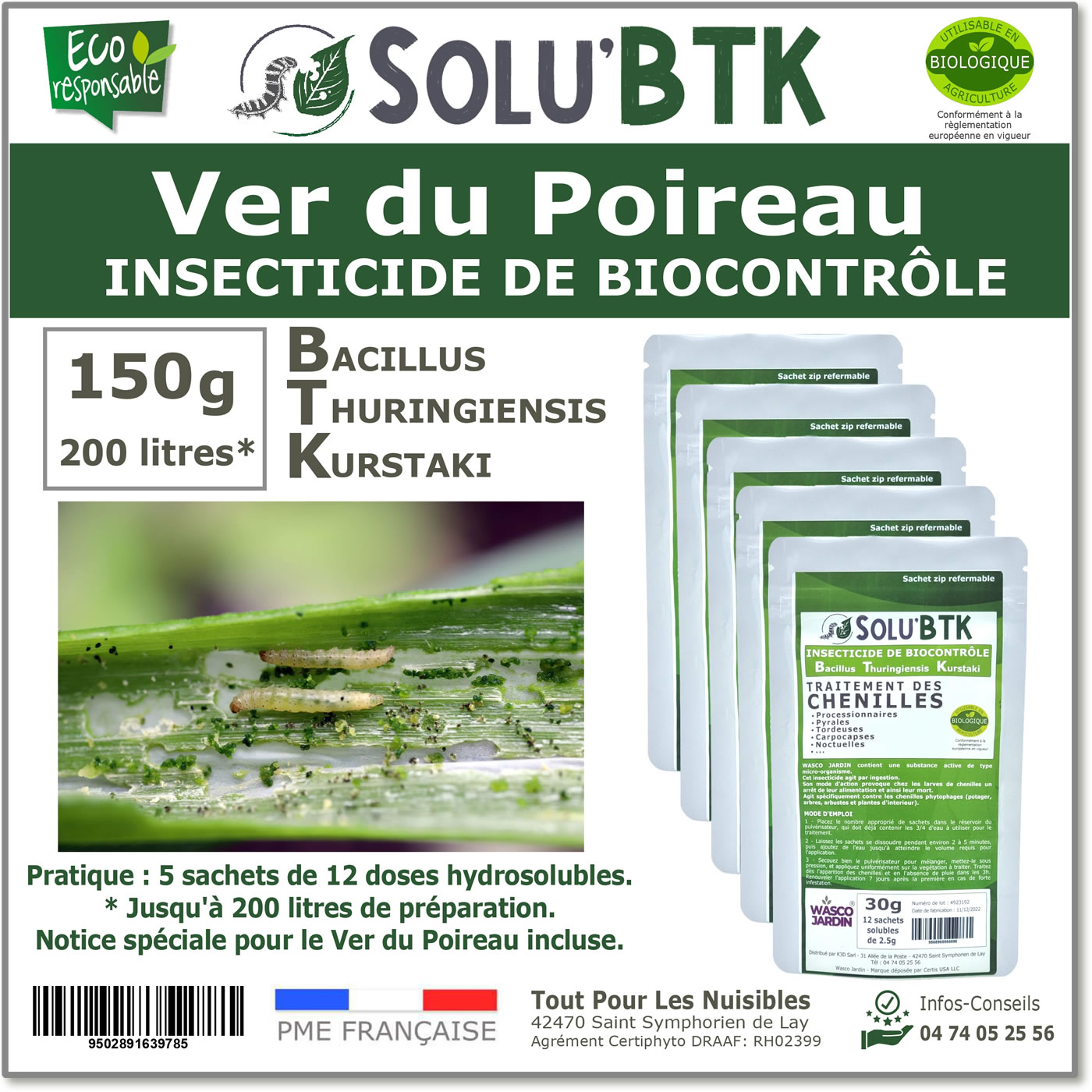 SOLU'BTK Ver du poireau 150g