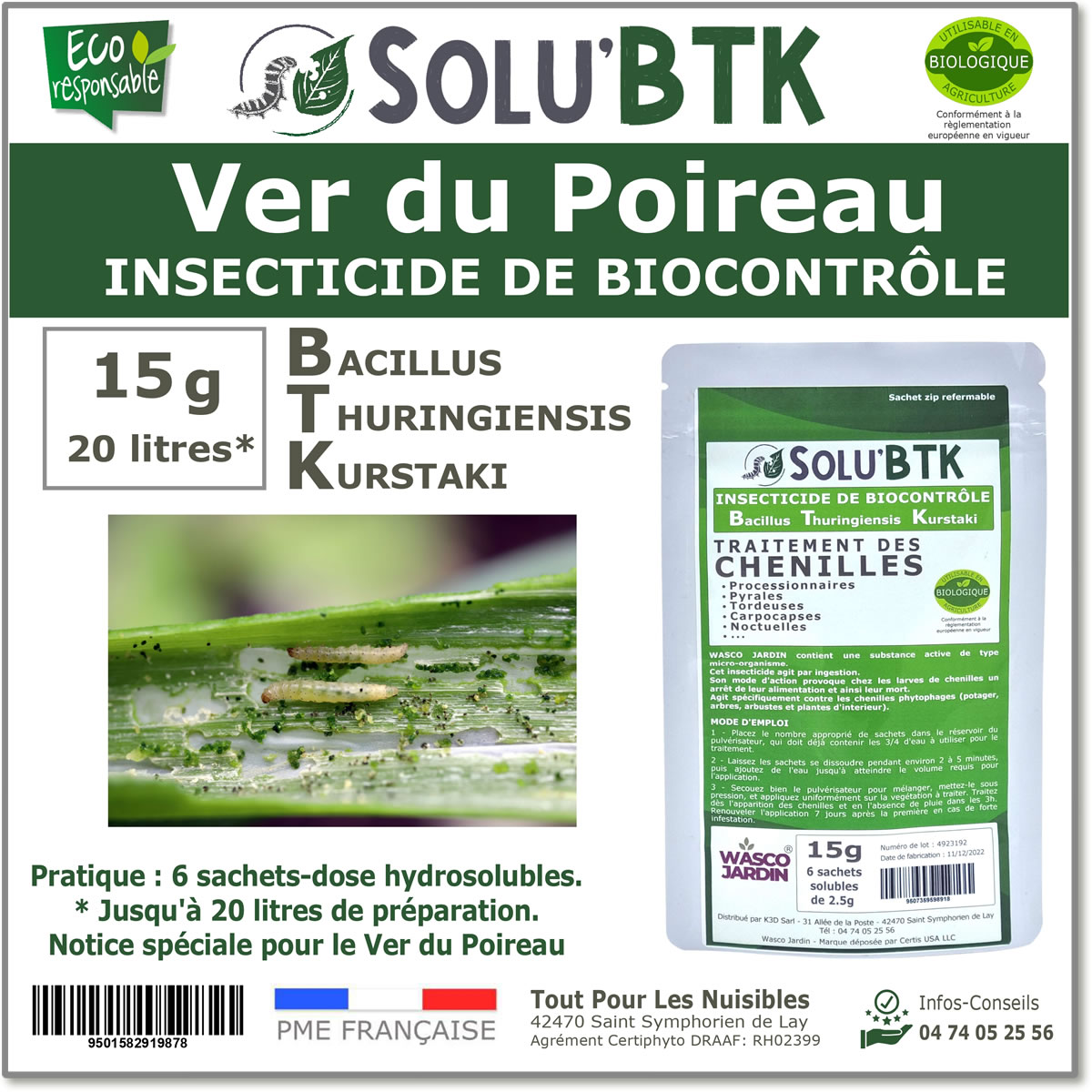 SOLU'BTK Ver du poireau 15g