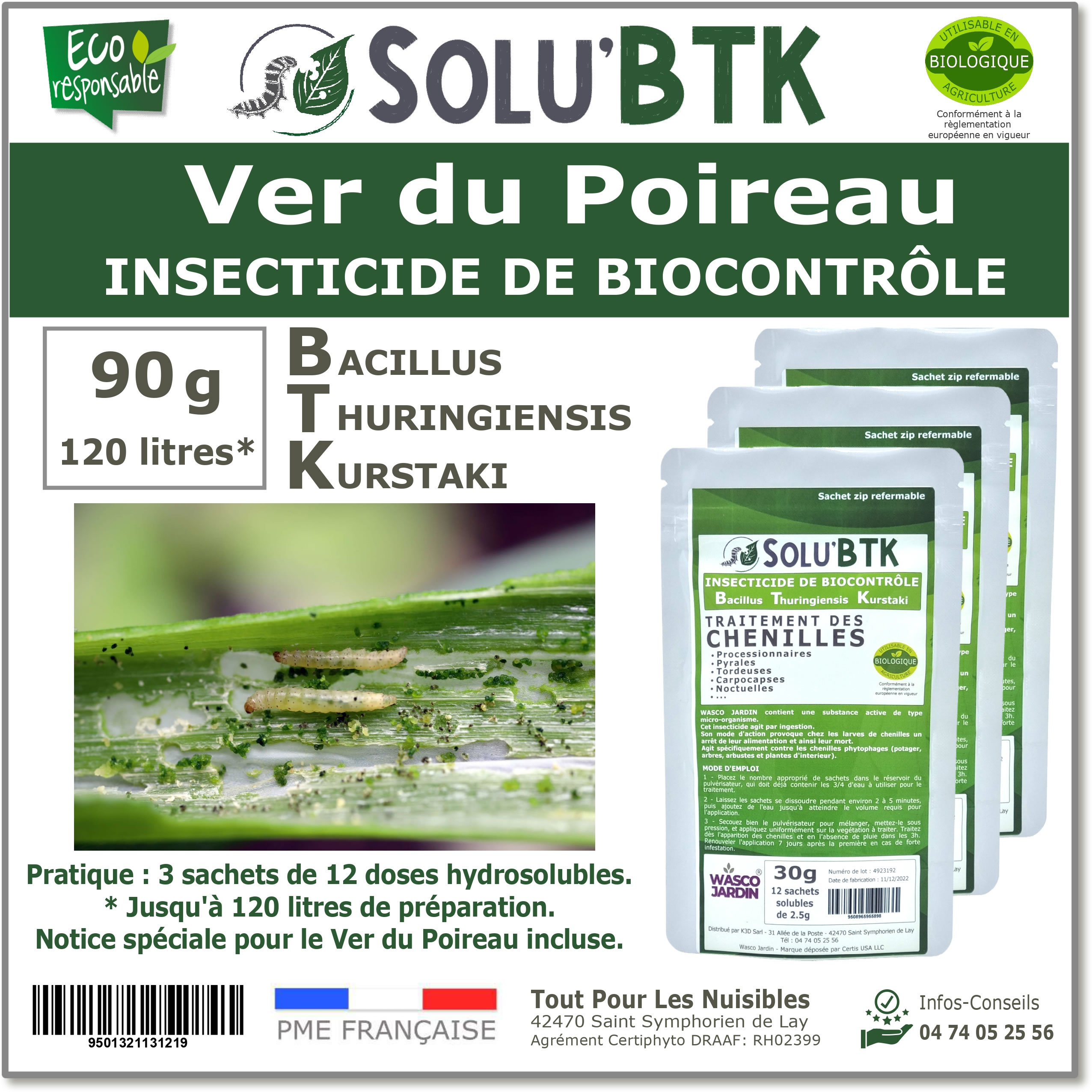 SOLU'BTK Ver du poireau 90g