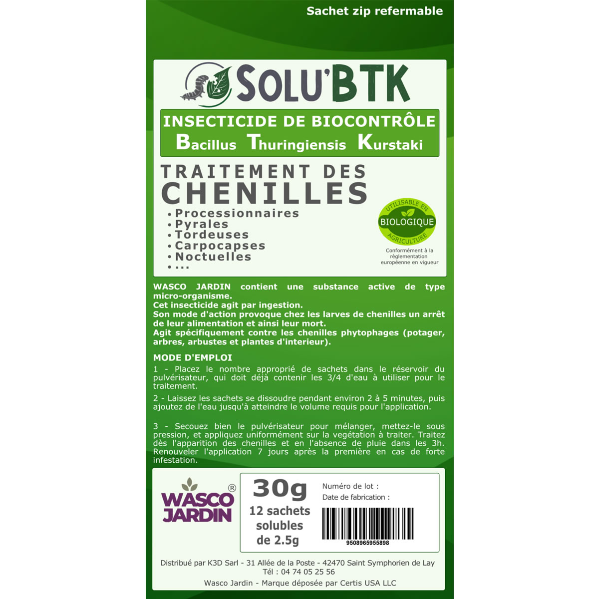 SOLU'BTK Pyrale du buis 30g