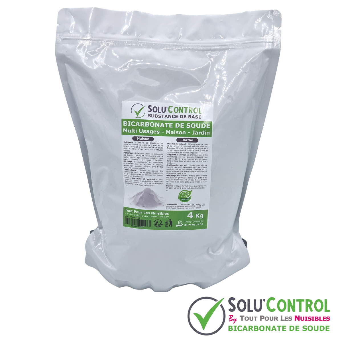 Sachet Bicarbonate de soude SOLU'CONTROL - 4kg