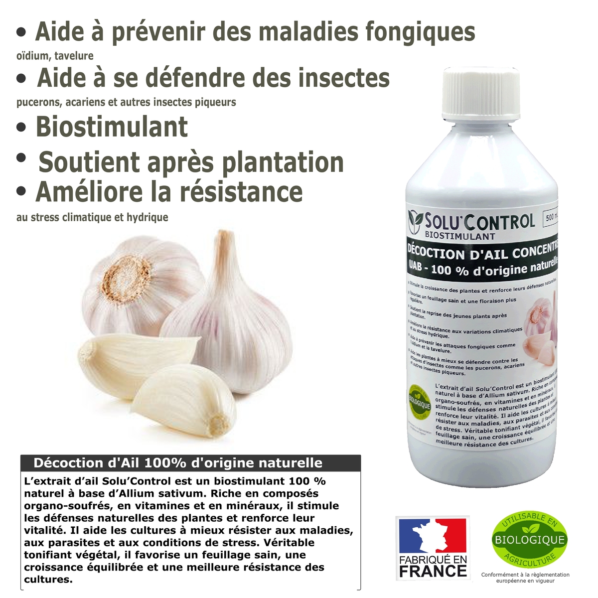 Solu'control Explication Décoction d'ail naturel UAB 500ml