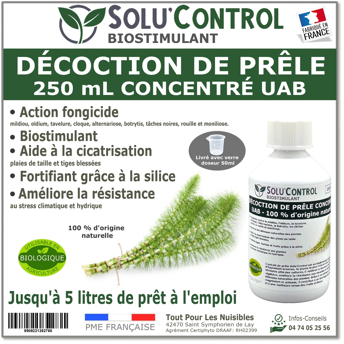 Solu'control Décoction de Prêle UAB 250ml