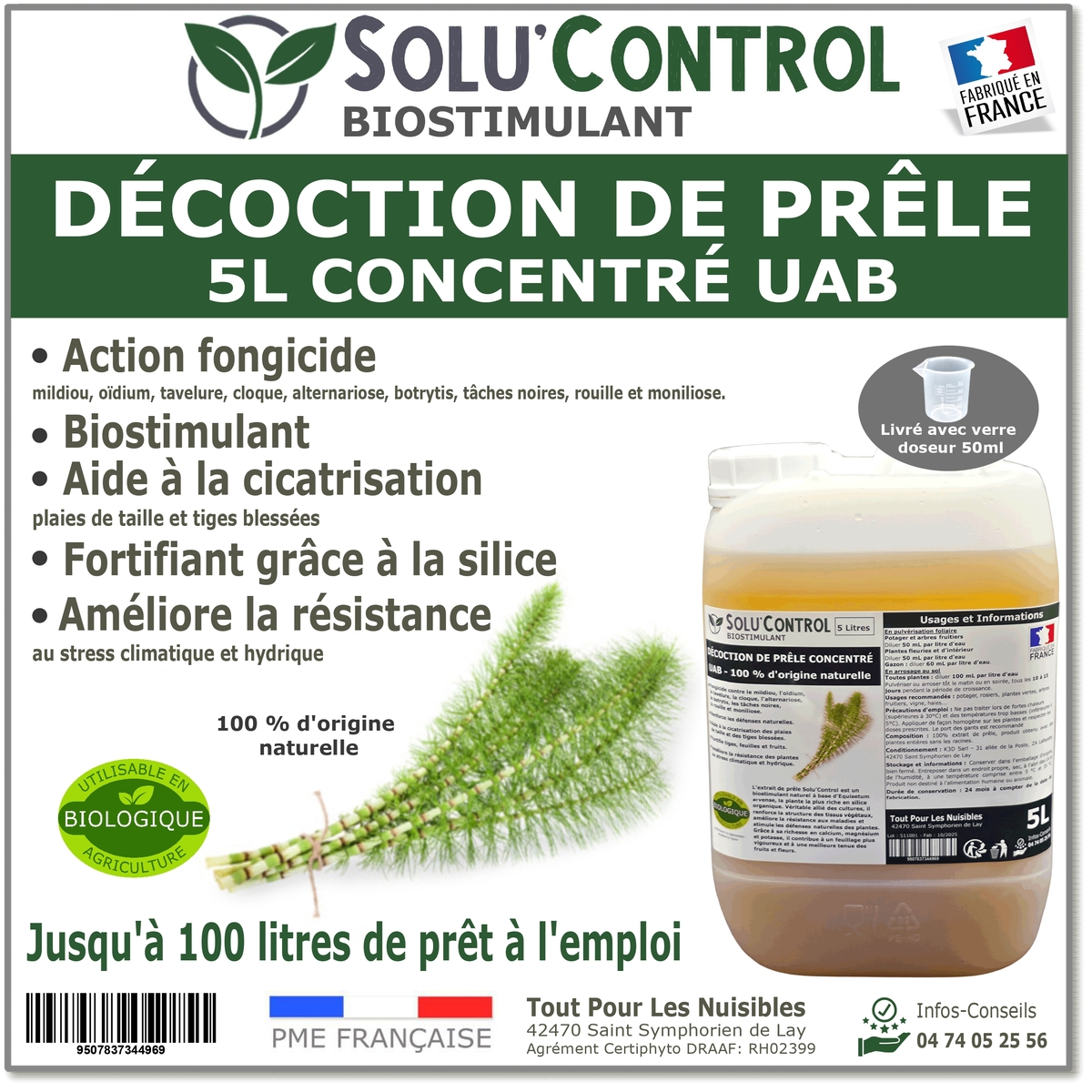 Solu'control Décoction de Prêle UAB 5L