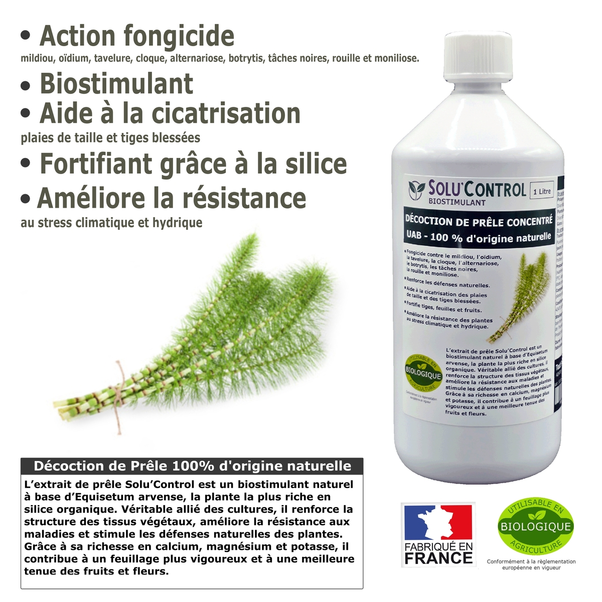 Solu'control Explication Décoction de Prêle UAB 1L