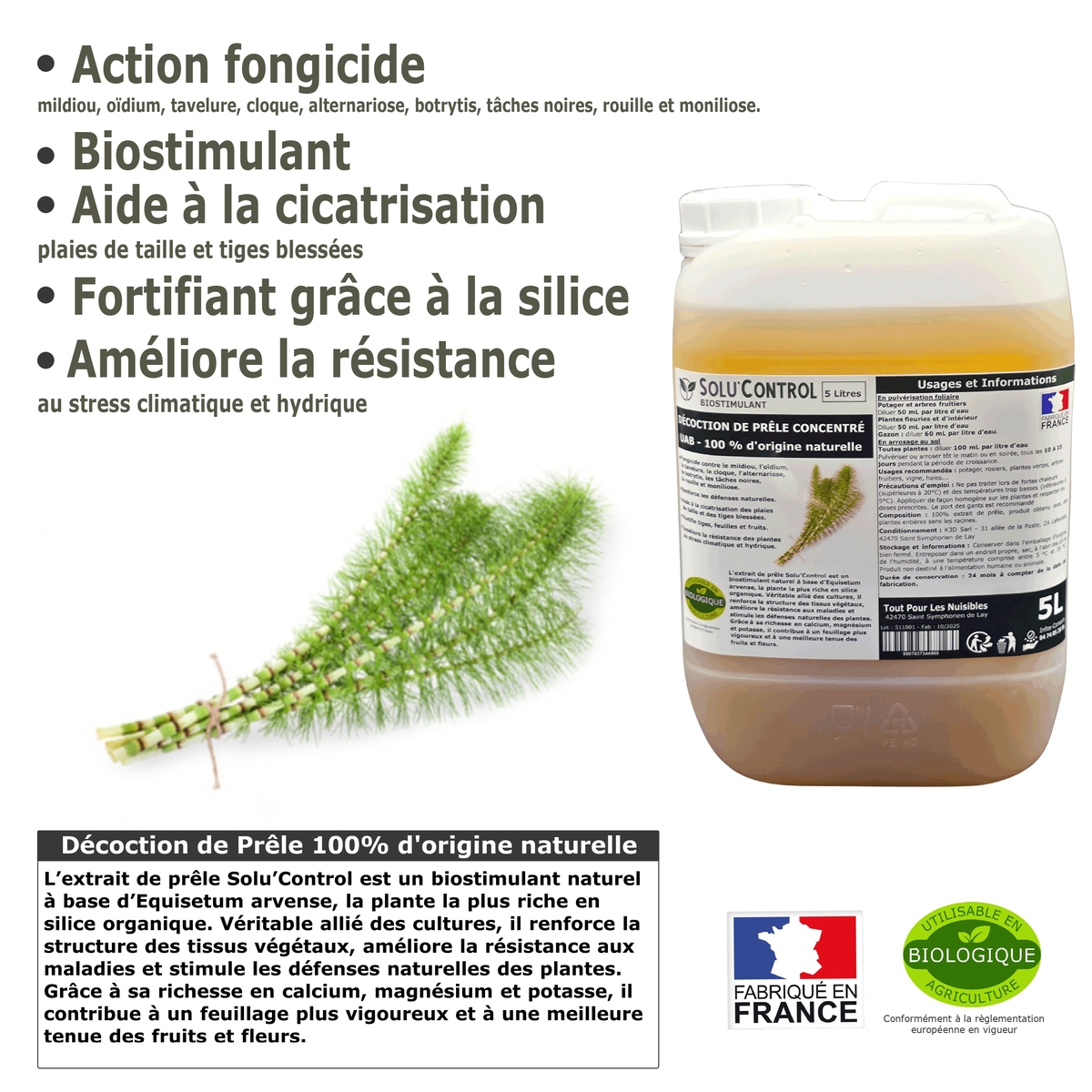 Solu'control ExplicationDécoction de Prêle UAB 5L