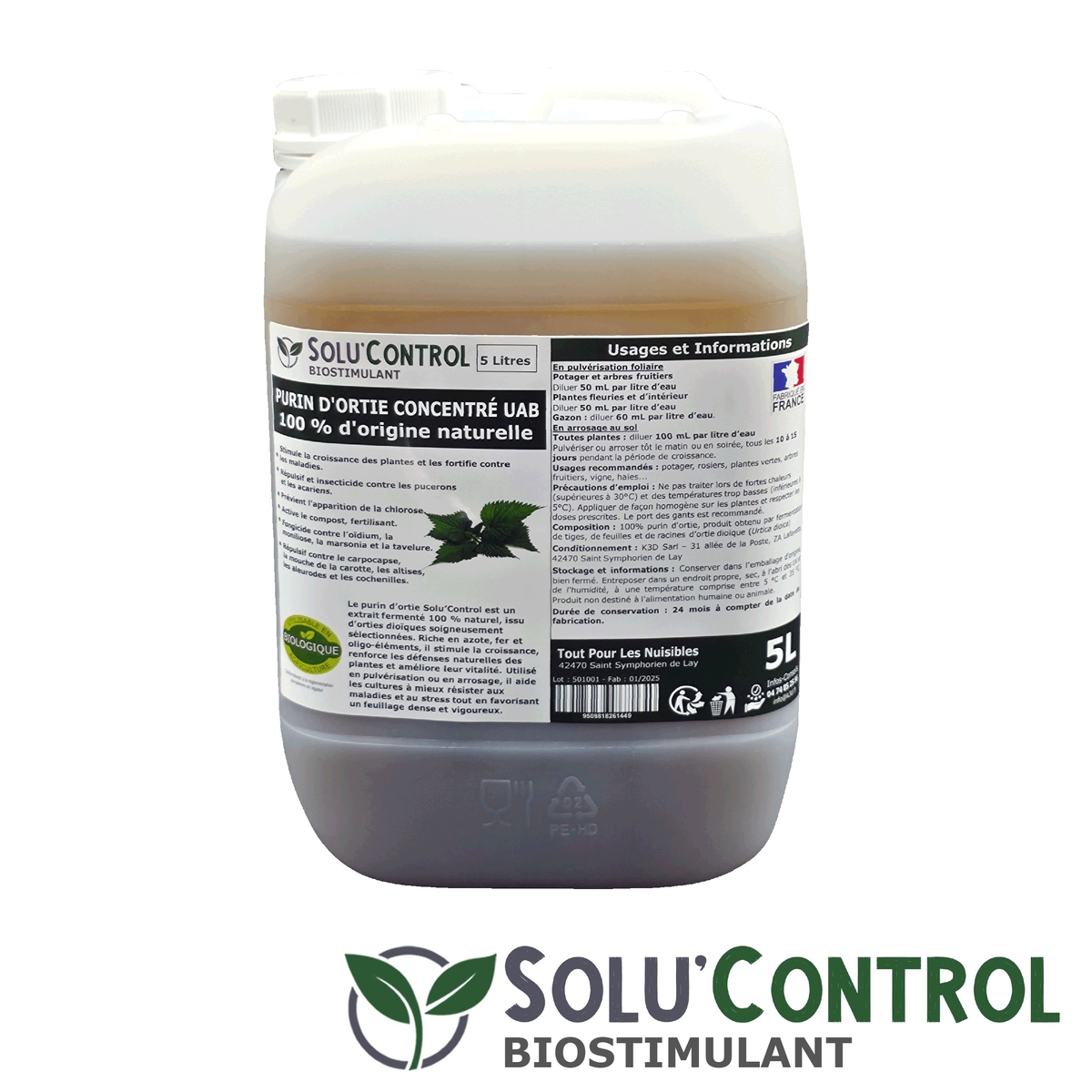 Purin d'ortie naturel UAB 5L