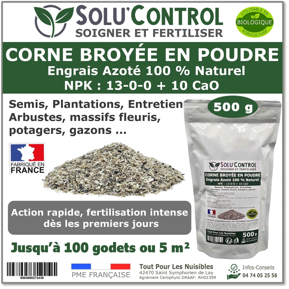 500 g de Corne Broyée