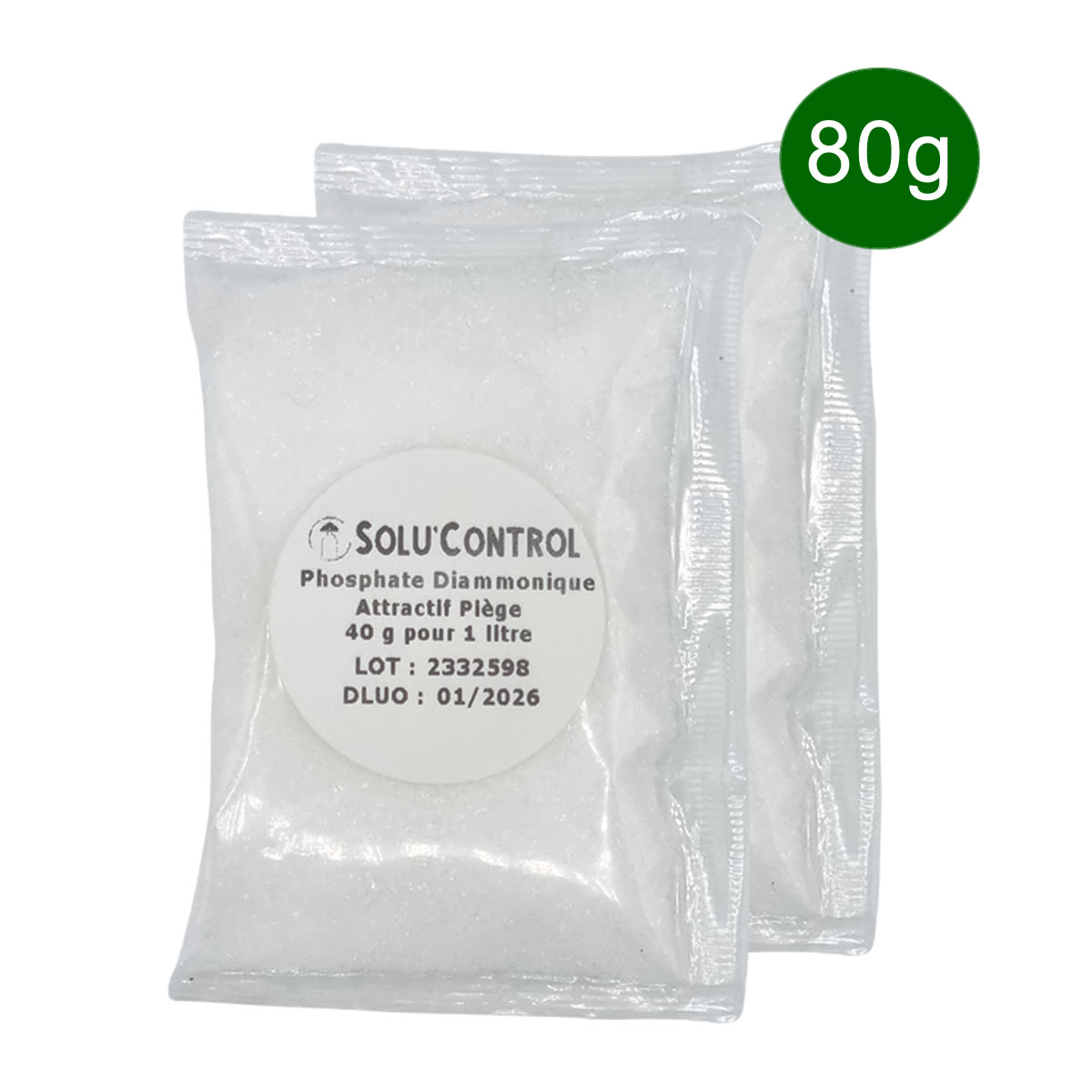 Phosphate Diammonique, appât naturel contre la mouche de la cerise, SOLU'CONTROL - Sachet de 80g