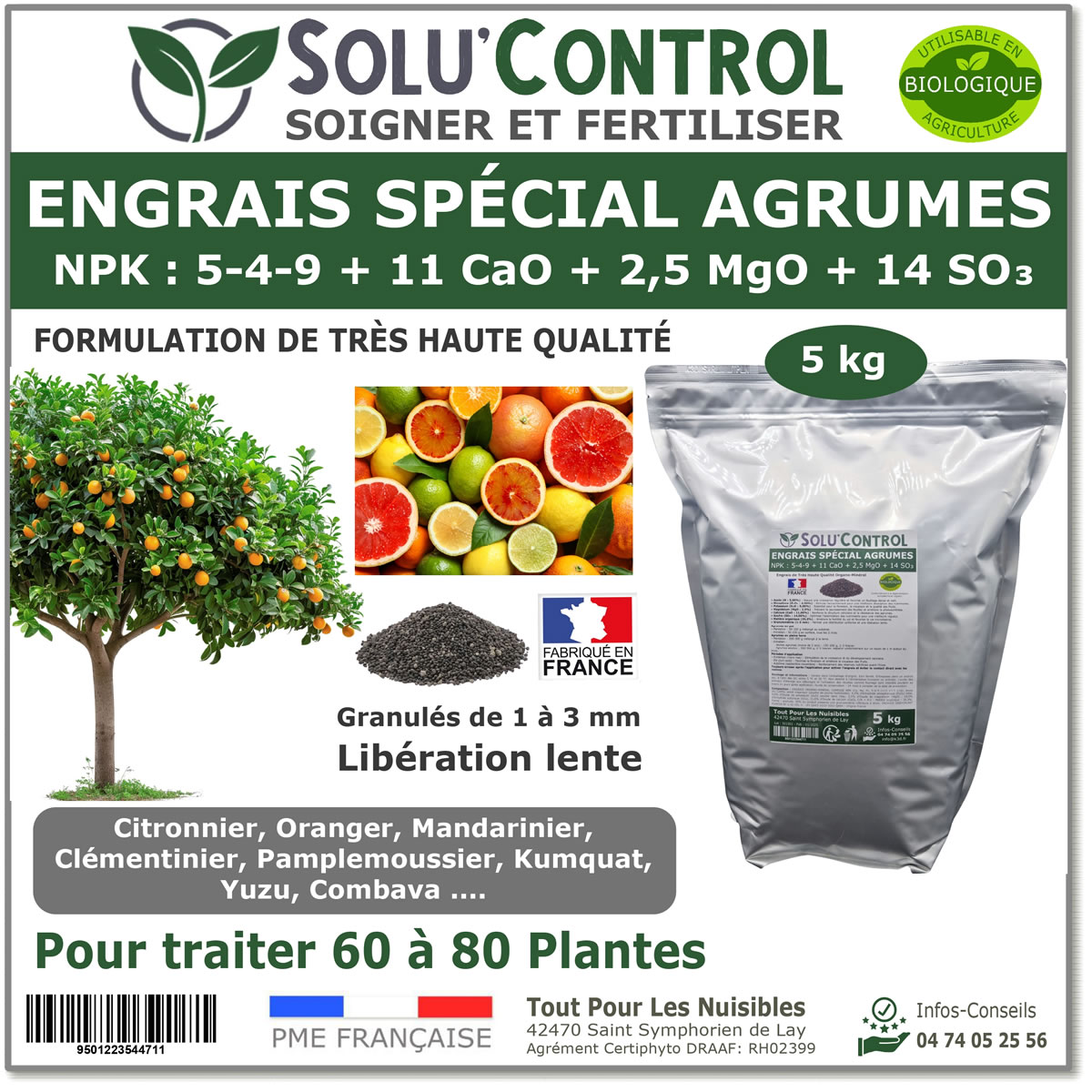 Engrais Agrumes SOLU'CONTROL - 5kg