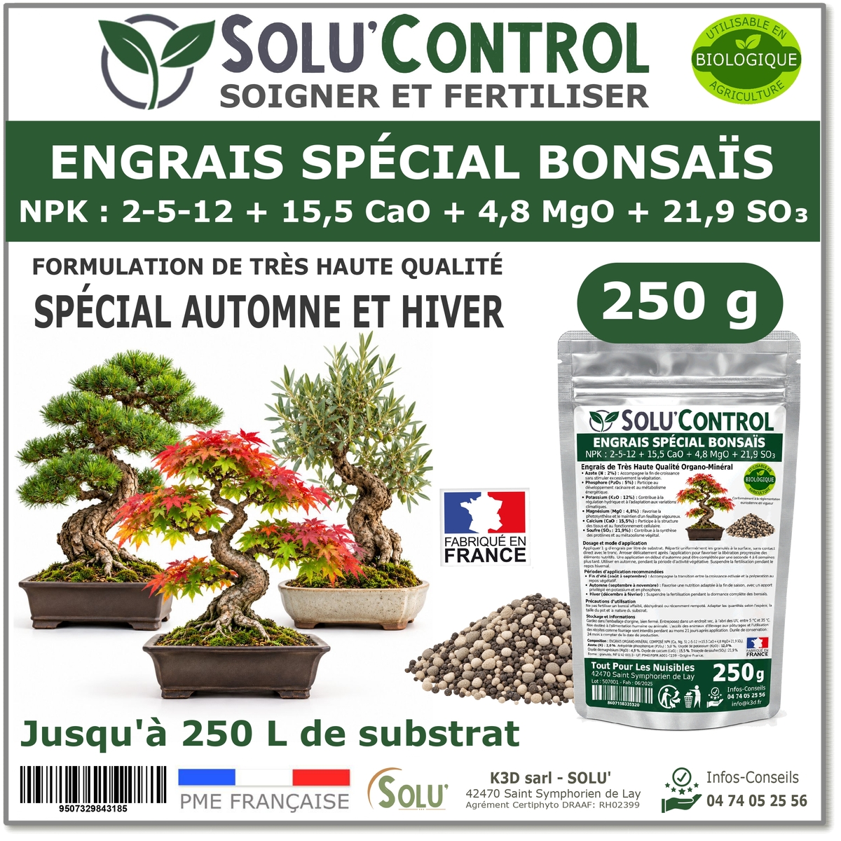 Engrais Bonsaïs SOLU'CONTROL - 250g