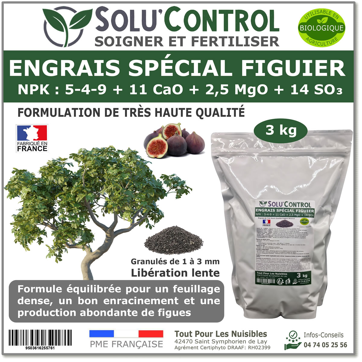 Engrais Figuier SOLU'CONTROL - 3kg