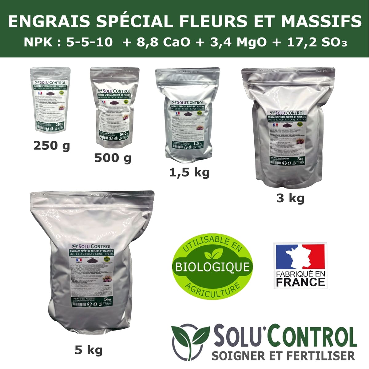 Gamme Engrais fleurs et massifs, Solu'control