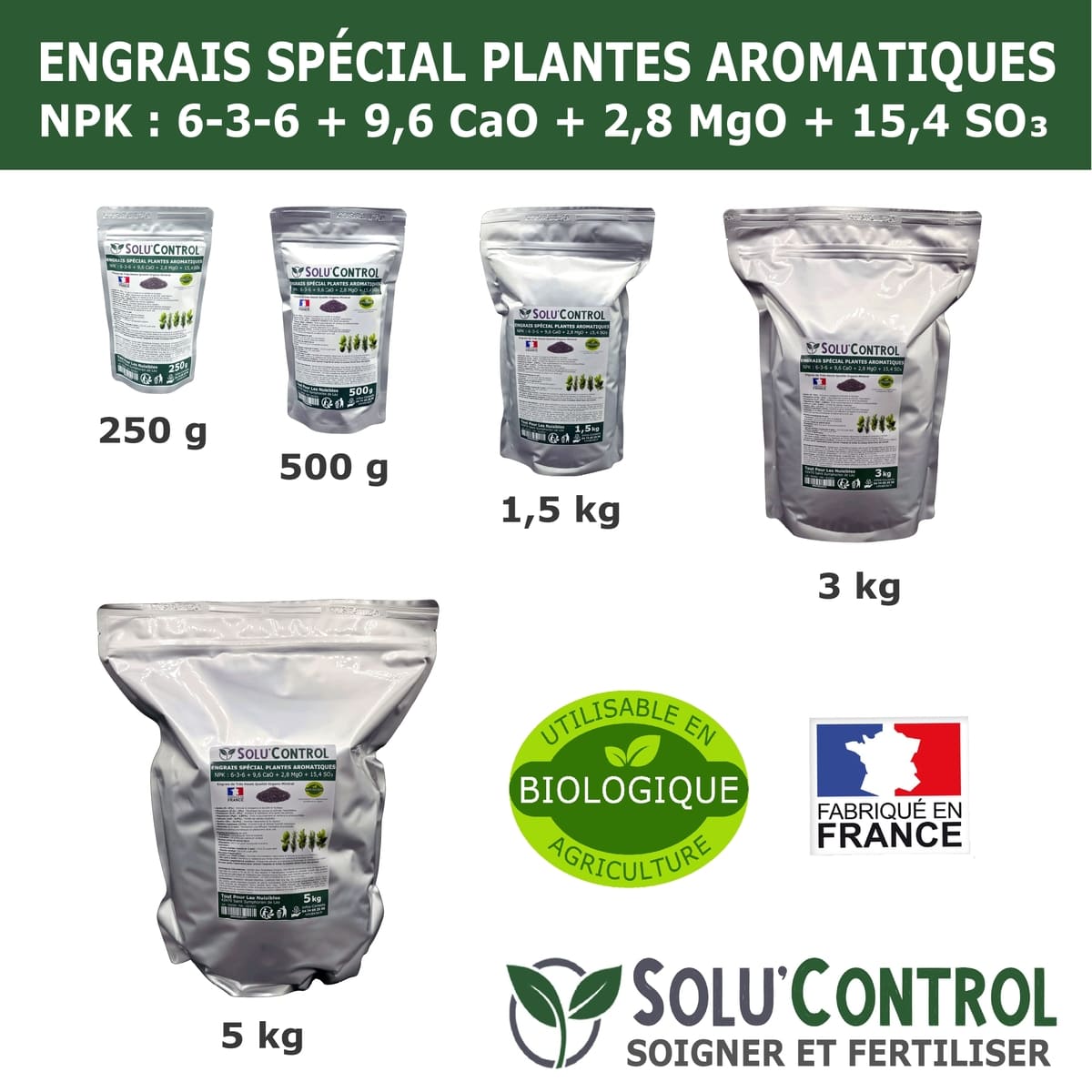 Gamme Engrais Plantes aromatiques SOLU'CONTROL