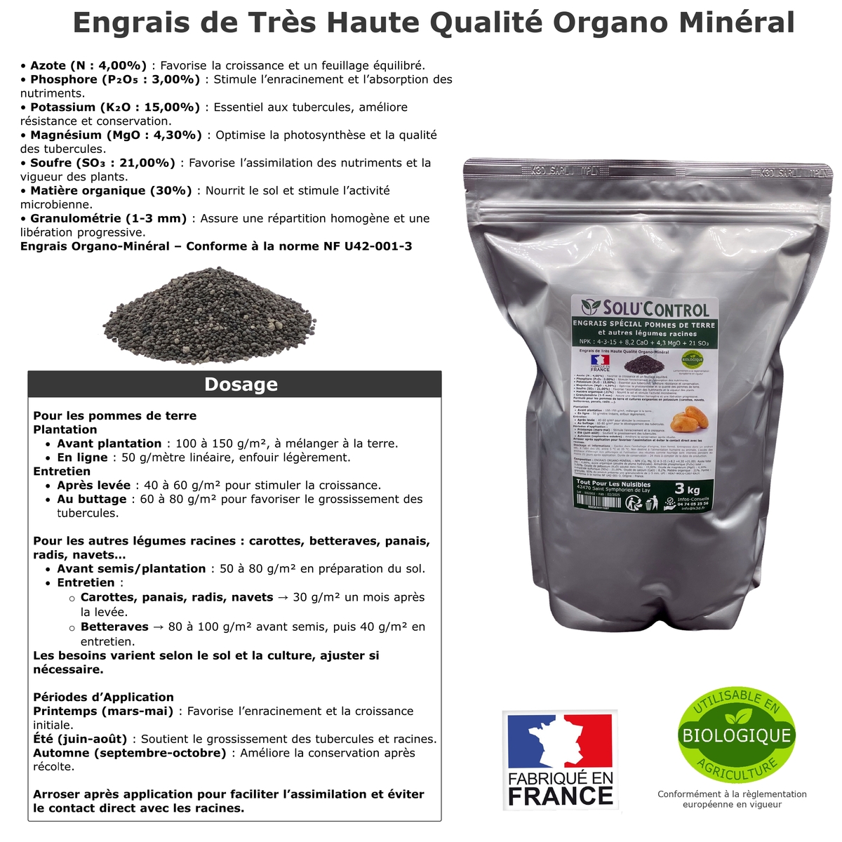 Information NPK 3kg