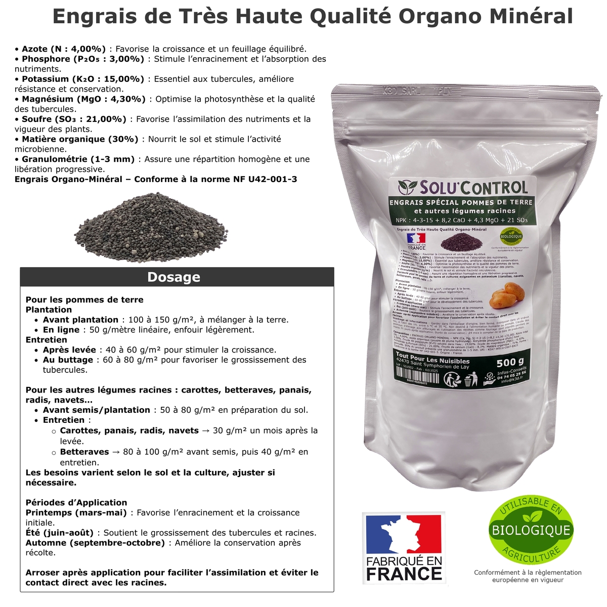 Information NPK 500g
