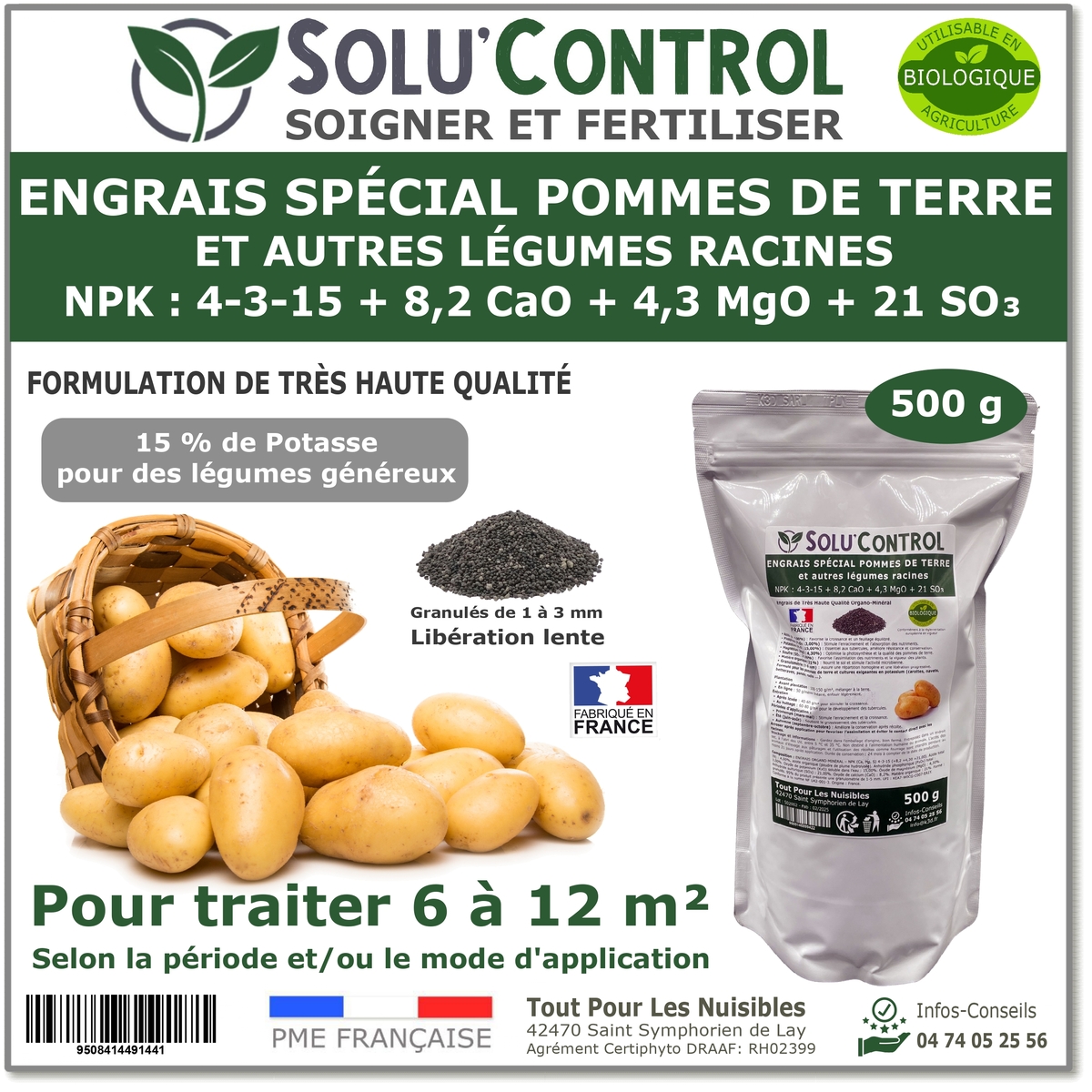Engrais pomme de terre SOLU'CONTROL - 500g