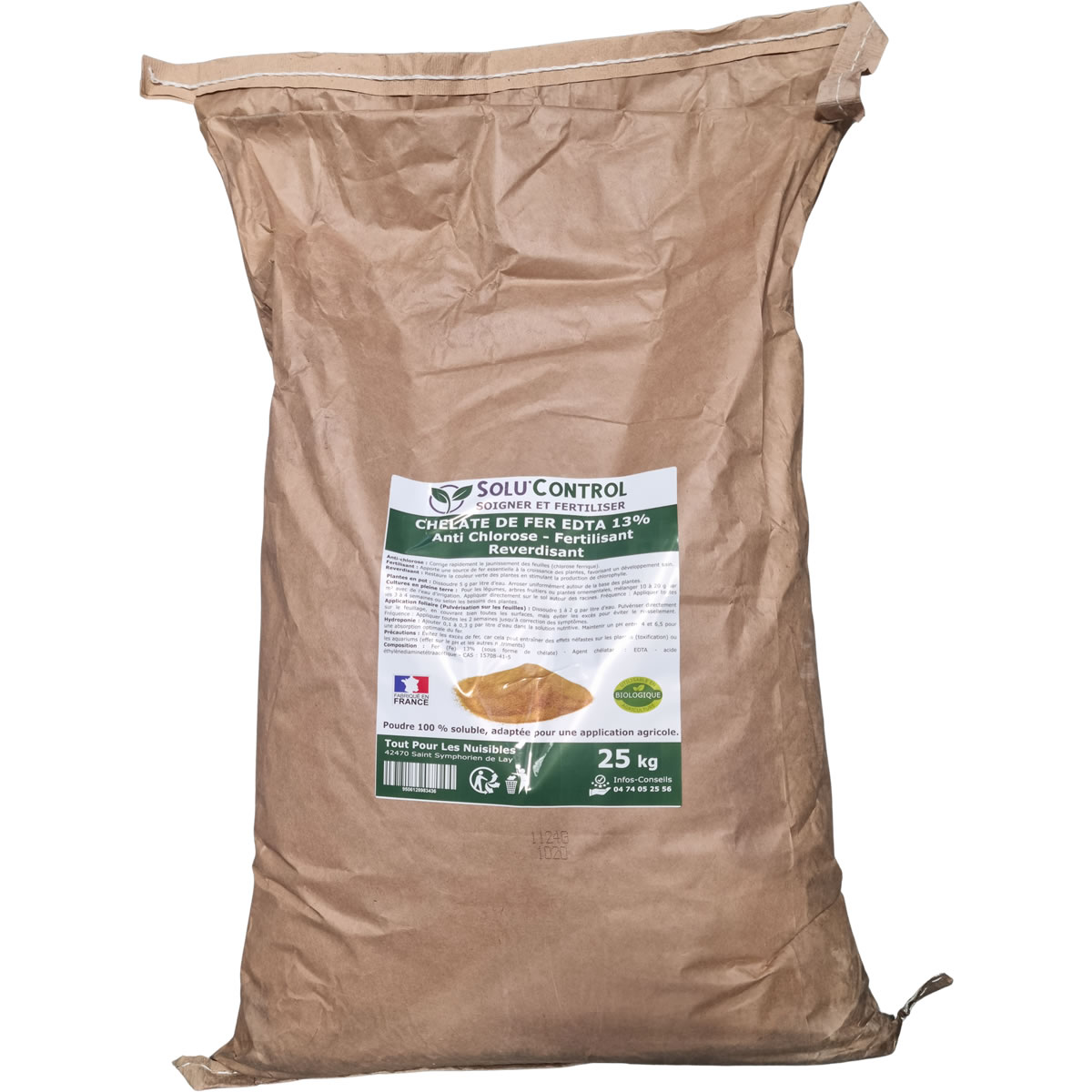 Sachet Fer EDTA 13% SOLU'CONTROL - 25kg