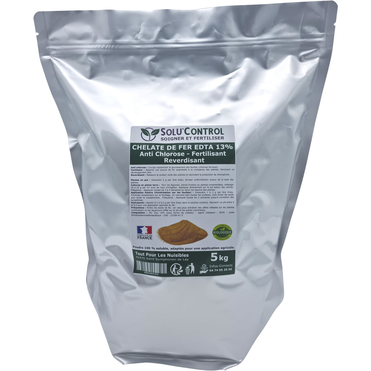 Sachet Fer EDTA 13% SOLU'CONTROL - 5kg
