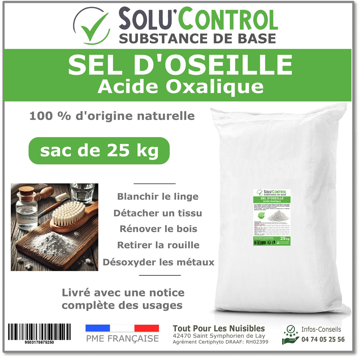 Sel d'oseille 25 kg - Label