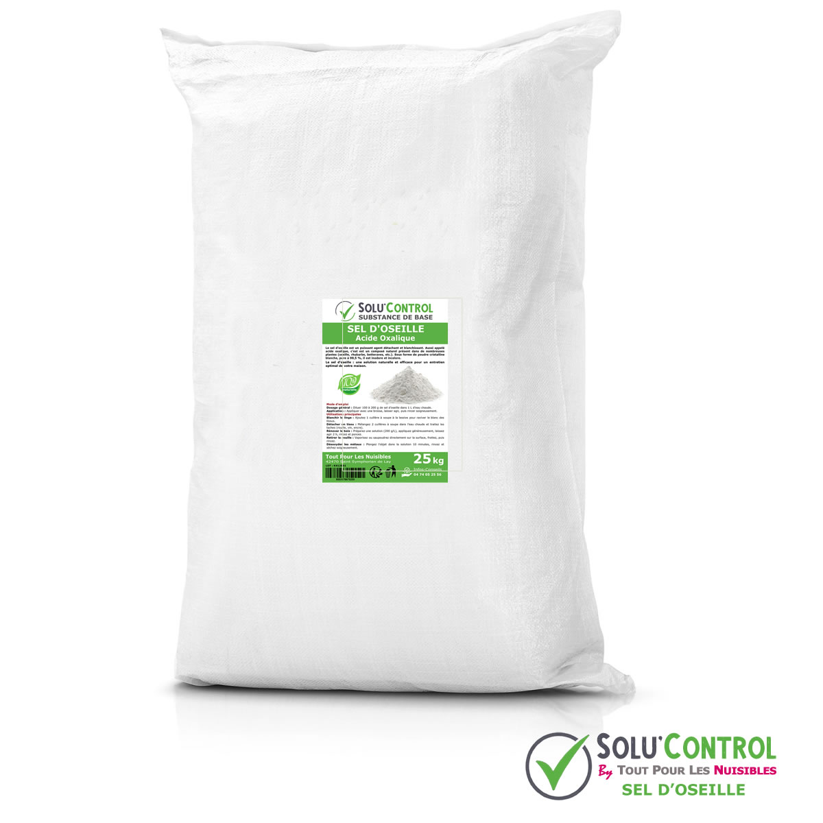 Sel d'oseille 25kg - Sachet seul