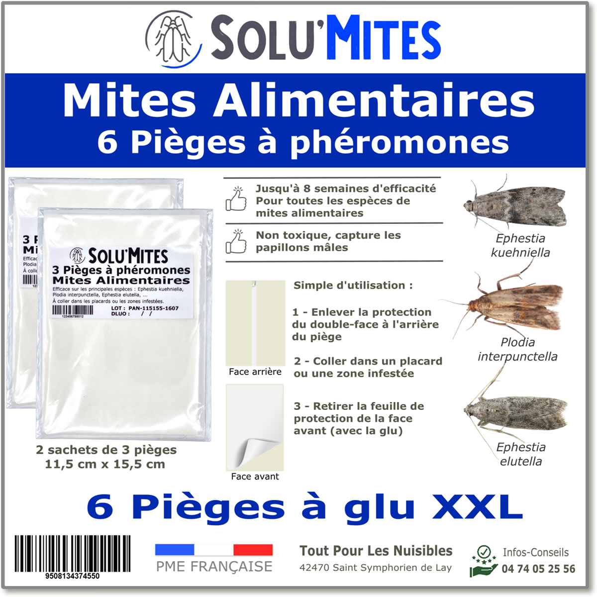 SoluMites - Lot de 6 Pièges pour les mites alimentaires