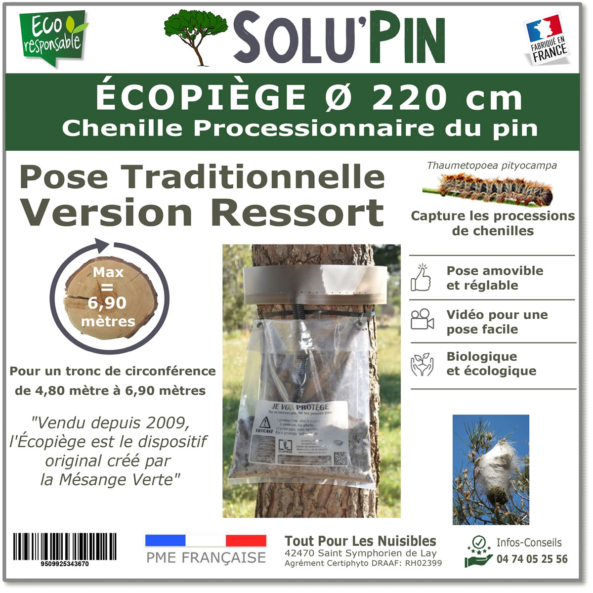 Label solupin ecopiege ressort 220