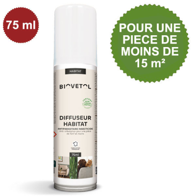 Fogger Habitat aux actifs d'origine végétale - Pièce moins de 15 m² - Biovétol