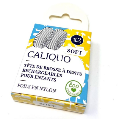 Lot de 2 recharges souples pour brosse à dents enfant - Caliquo