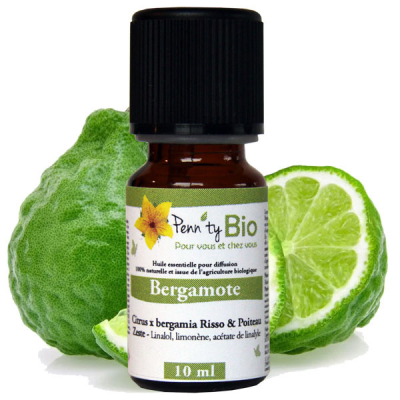 Huile essentielle de Bergamote Bio - Fruits - Penntybio - Flacon 10 ml