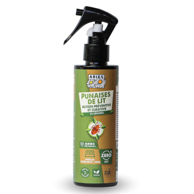 Punaises de lit - spray préventif et curatif au pyrèthre, géraniol - 200 ml