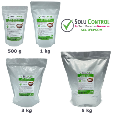 Sel d’Epsom : Relaxation, soin du corps, déodorant, fertilisant - SOLU'CONTROL