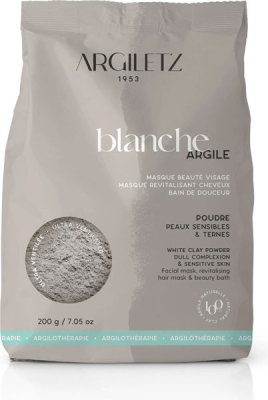 Argile blanche brute Kaolinite ultra-ventilée – 200 gr Argiletz