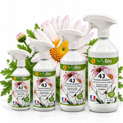 Insecticide 4J dilué 10% - Tous insectes - Prêt à l'emploi