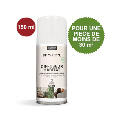 Fogger Habitat aux actifs d'origine végétale - Surface de moins de 30 m² (150 ml)